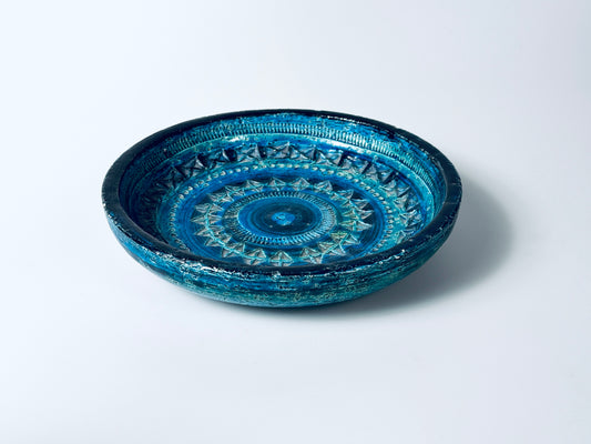 Keramik Schale Bitossi Italien Rimini Blu Aldo Londi 1960er