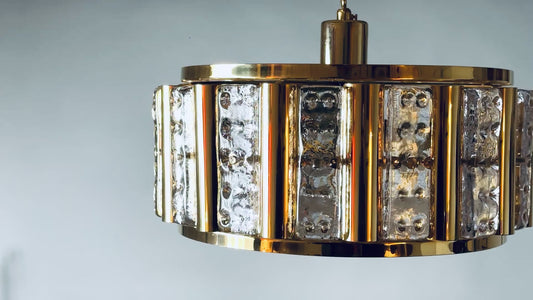 Deckenleuchte Lampe Fagerlund Orrefors Sweden Regency 1960s