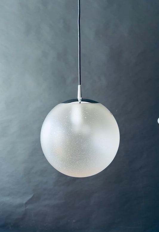 Pendelleuchte Lampe Peill & Putzler Pendel Bubble Glas 1970er